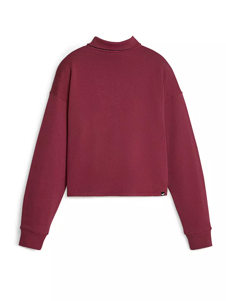 PUMA Damen Sweater HER Half Zip dunkelrot